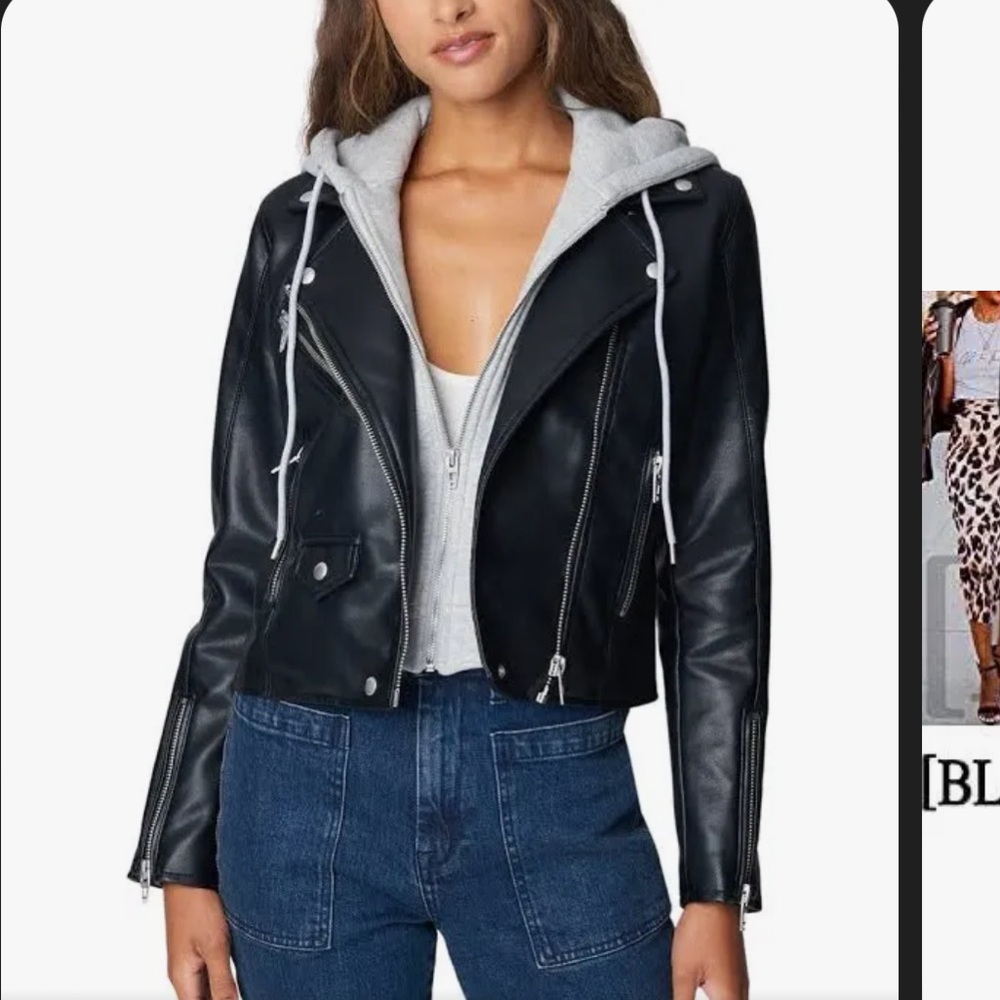 BLANK NYC Vegan Leather Jacket- SZ S